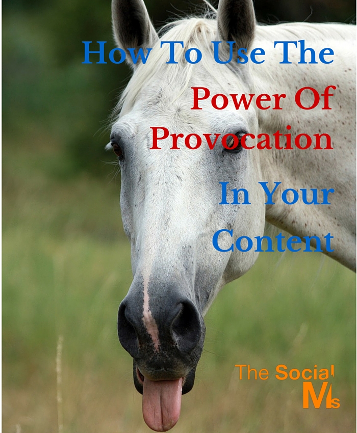 Provocation has the power to give a new angle to old stories, open up the conversation and helps you to connect to your audience.