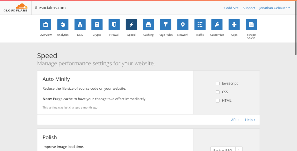 Cloudflare page speed
