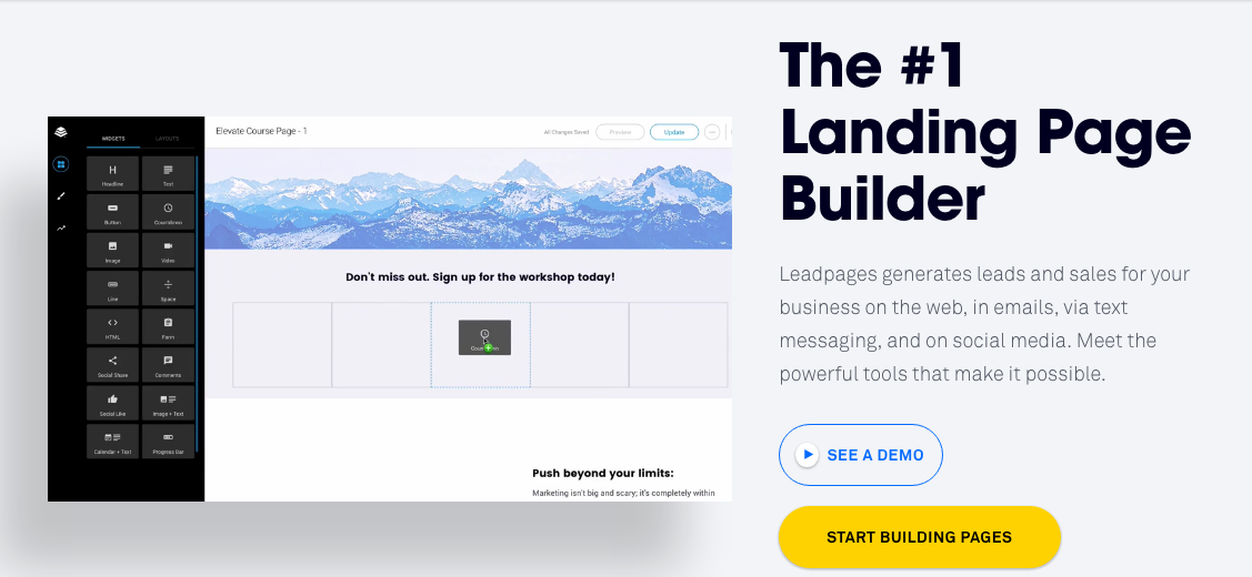 Landing pages with LeadPages