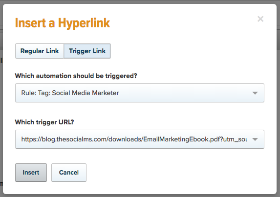 Trigger Links within Drip