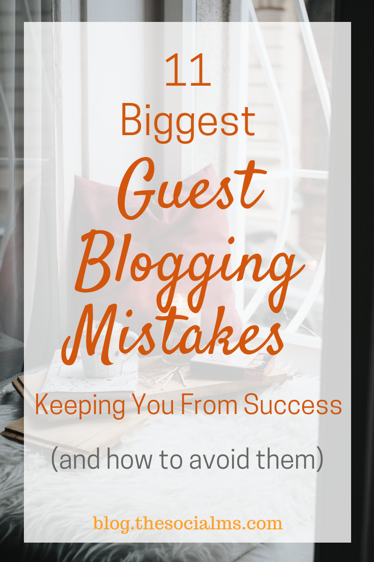 not everybody who participates in guest posting will see the results they are looking for. Here are the most common guest blogging mistakes that will keep you from finding guest posting success #guestblogging #guestposting #bloggingtips #bloggingforbeginners