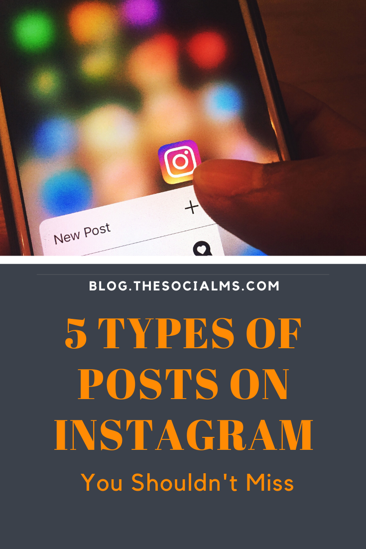 Do you use all the other types of updates that Instagram offers? The least is that you have probably seen some of them on your Instagram feed. Have you wondered how people are doing that? Here are 5 types of posts on Instagram that you should consider to spice up your Instagram activity. #instagram #instagrammarketing #instagramtips #instagramposts #socialmedia #socialmediatips #smallbusinessmarketing