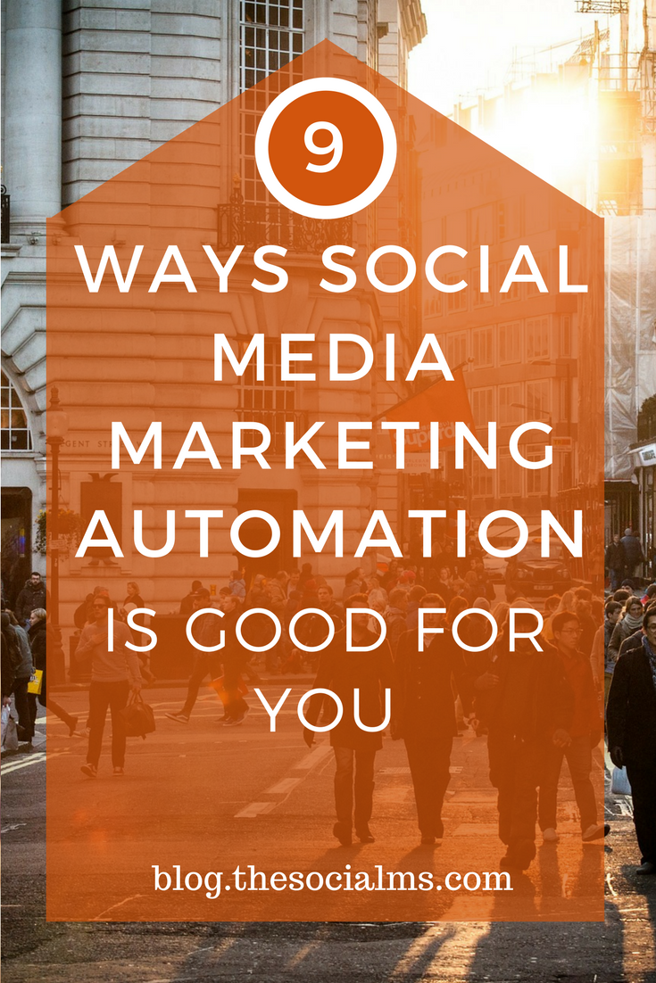 Social Media marketing automation is a good thing for bloggers and business owners. Here are the most important reasons why you should use social media automation and the marketing automation tools that will make your daily marketing so much easier. #socialmediamarketingautomation #marketingautomation #socialmediaautomation #socialmediastrategy