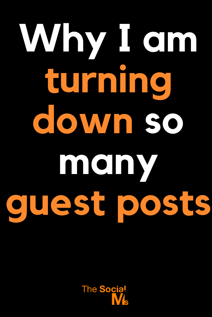 There are many blogs who no longer accept guest posts without any personal connection of the contributor to the blog owner(s). Here are my main reasons why I don’t accept many guest post requests and are turning down guest posts. #guestblogging #guestposting #bloggingtips#bloggingforbeginners #startablog #bloggingstrategy