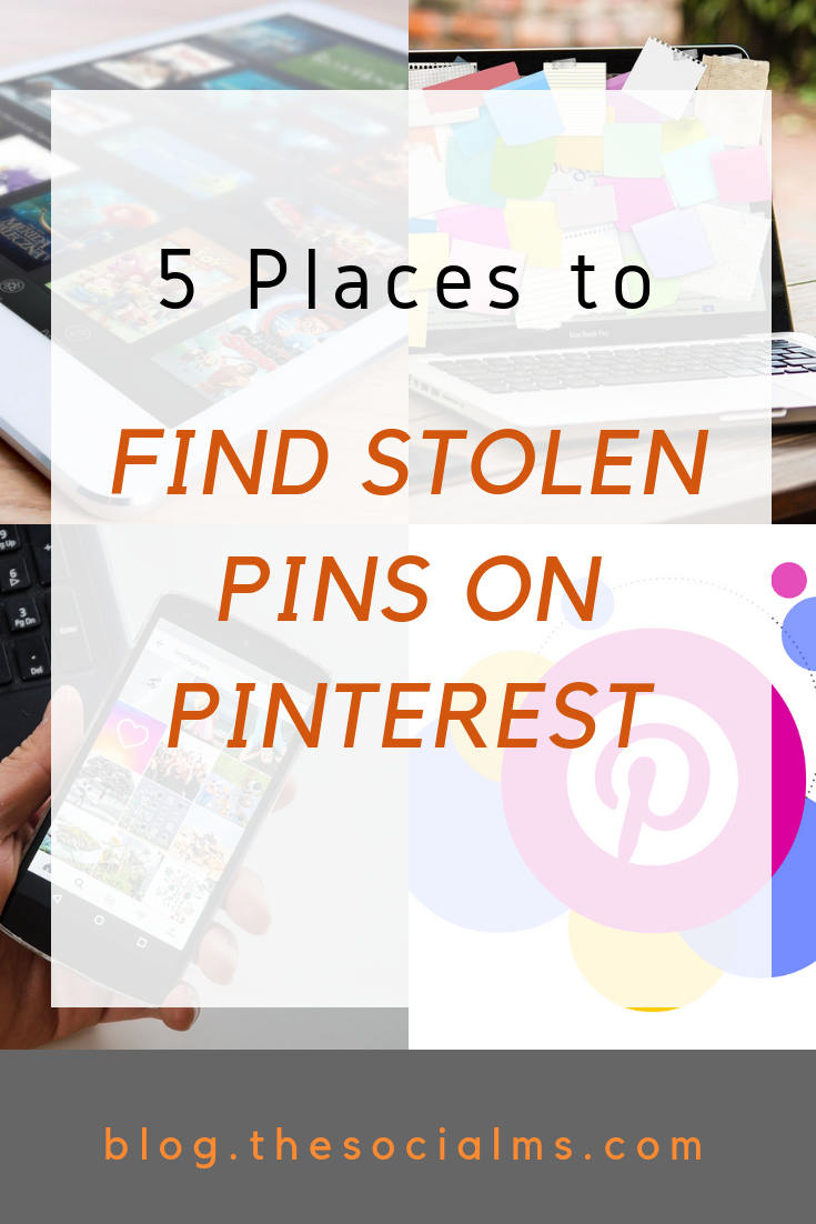 Stolen pins can seriously hurt your business. You lose traffic. You lose credibility. And you lose business! Here is how to find stolen pins. #pinterest #pinteresttips #pinterestmarketing #socialmedia #socialmediamarketing #socialmediatips #stolenpins 
