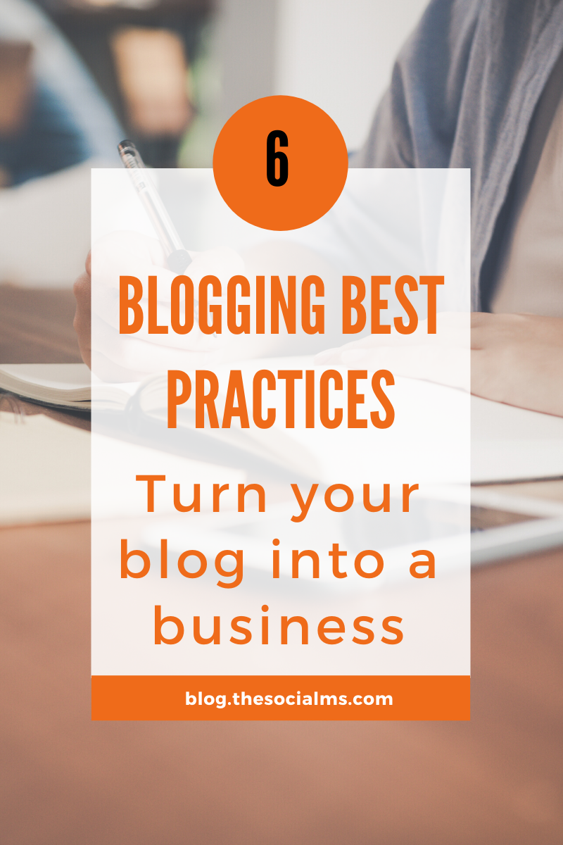 If you want to turn your blog into a business many bloggers have to slightly change their blogging approach. These Blogging best practices can help you to do that. #bloggingtips #bloggingforbeginners #bloggingbusiness #startablog #onlinebusiness