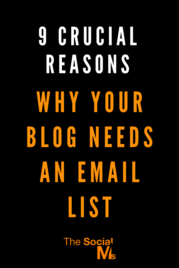 Email is your best chance of ever turning your blog into a business. You need to grow your email list and start to send newsletters to your subscribers. Here is why your blog needs an email list. #emaillist #emailmarketing #listbuilding #salesfunnel