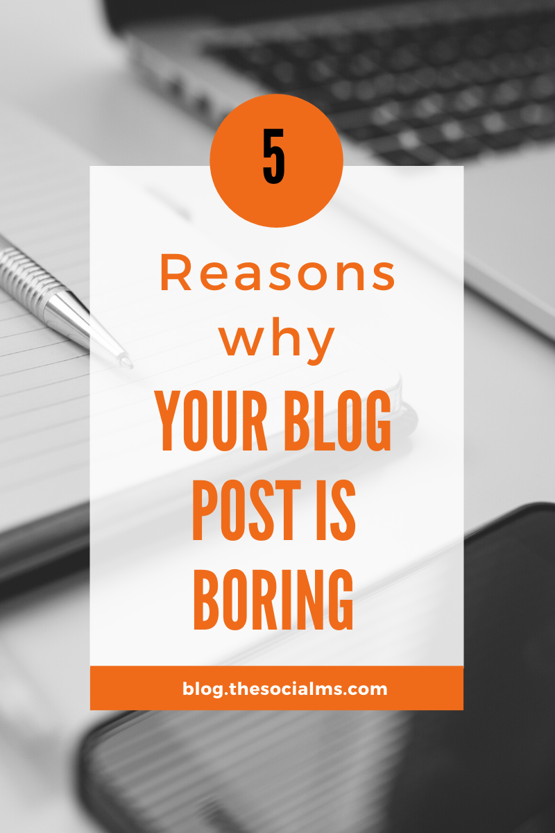 There are endless ways to make content more entertaining - and you should look out for them. Boring content can be a nail to your blogging coffin. Entertaining your audience is one of the key goals of a blog and you should learn how to keep your blog readers entertained. Here is why your blog post is boring and how to avoid boring blog content. #blogpostcreation #blogwriting #contentcreation #blogging101 #bloggingtips#bloggingforbeginners #startablog #bloggingbusiness