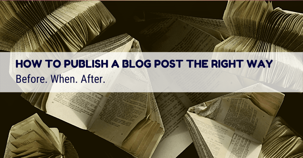 Publish a blog post